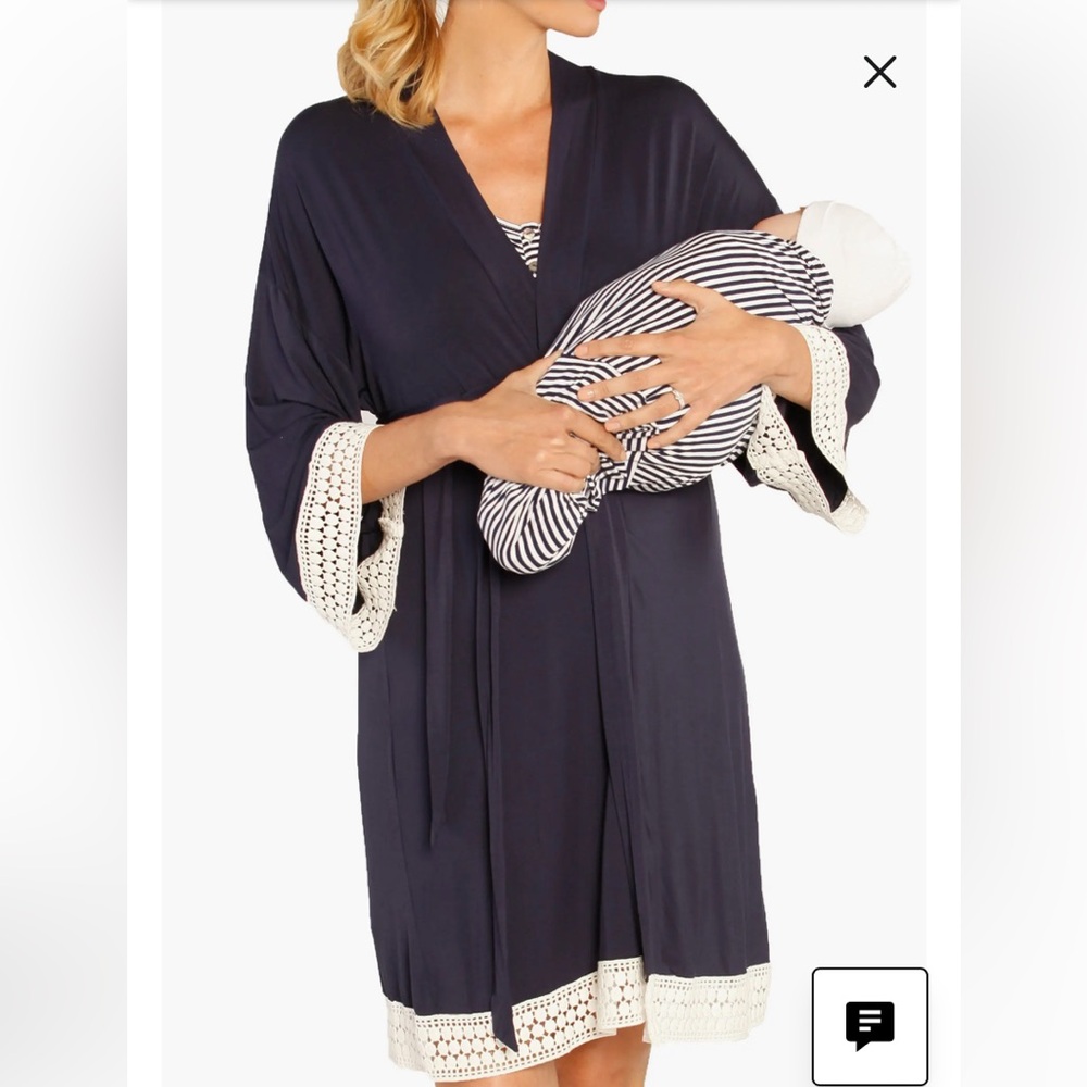 Angel Maternity Navy Set